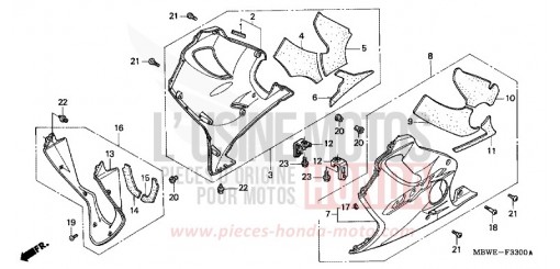 LOWER COWL CBR600FS2 de 2002